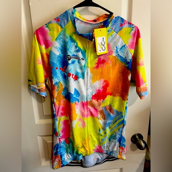 Maillot Cycliste Vintage V.C.S.A Damier – Hottelet Années 80, Taille M, Bleu